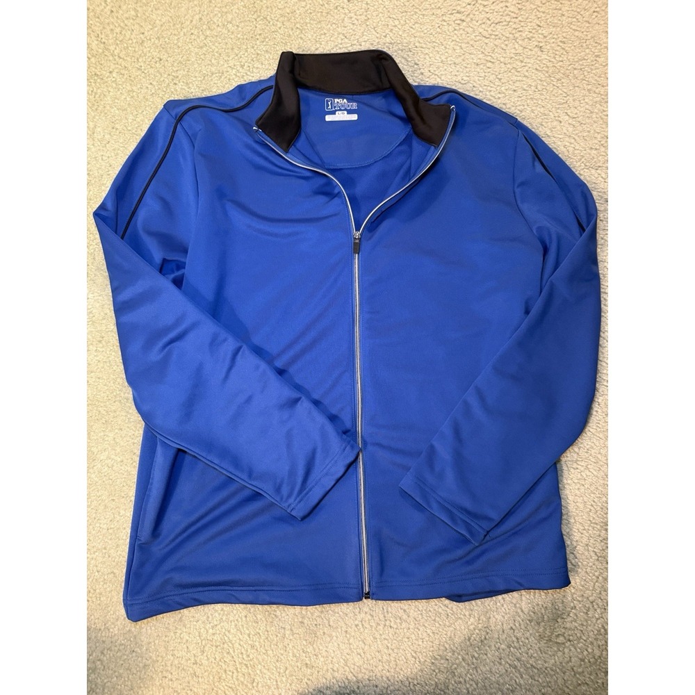 PGA Blue full zip polyester jacket size L